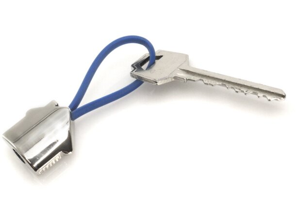 Llavero casa metalico Bolky con cinta detalle 4