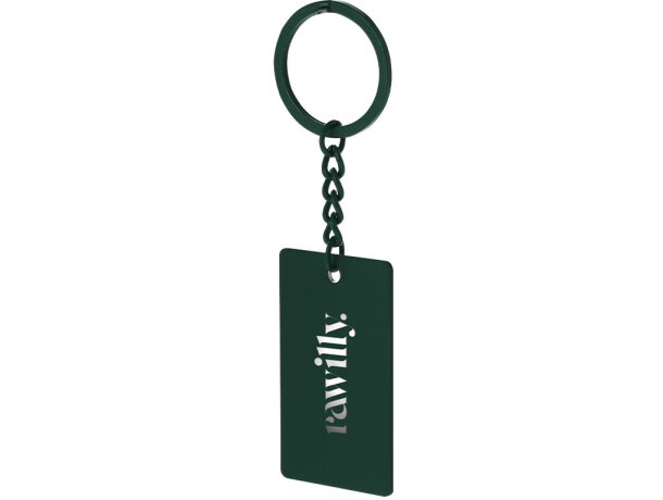 Llavero Taraf de acero inoxidable con acabado gomoso detalle 1