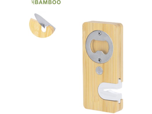Abridor afilador bambú Stowel con imán integrado detalle 1
