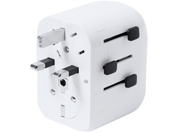 Adaptador enchufes Wando universal con USB y tipo C multiregión detalle 4