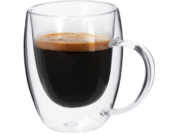 Taza térmica Helmar de cristal borosilicato con tapa de bambú detalle 4