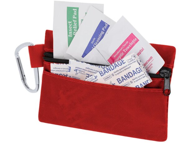 Kit emergencia Fredek con 14 accesorios y mosquetón metálico detalle 2