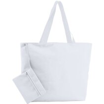 Purse bolsa de playa con neceser personalizada blanco