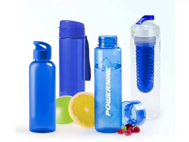Bidón Pruler tritán 530 ml translúcido libre de BPA azul
