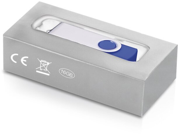 Memoria USB 16GB promocional para regalos Rebik para empresas azul