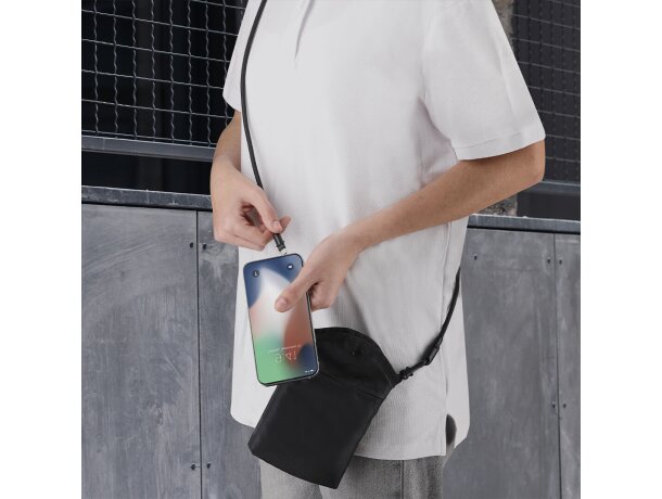 Portatodo Welinton con protección RFID y cable tipo C 60W detalle 4
