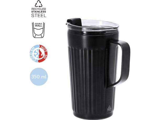 Taza térmica Korpla con acero inoxidable reciclado 350ml detalle 1