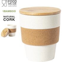 Vaso Fredy reutilizable bambú corcho natural 350ml