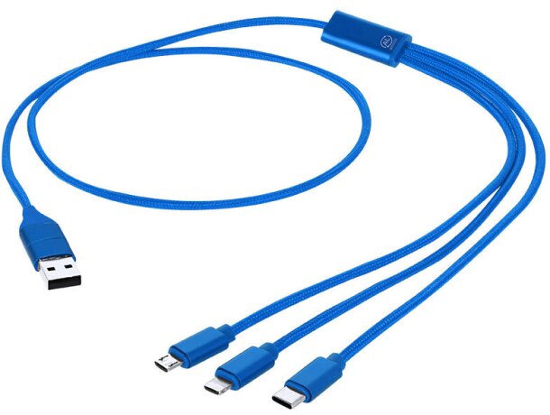 Cable cargador Clodan aluminio reciclado multiconector detalle 3