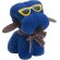 Toalla de regalo con forma de perrito con gafas azul barata