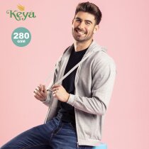 Sudadera capucha cremallera completa Keya unisex