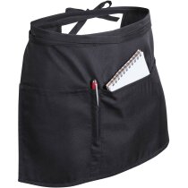 delantal negro con bolsillos para camarero personalizado