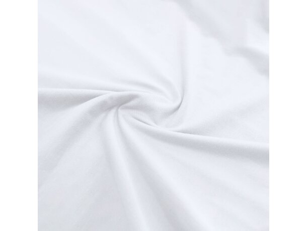 Camiseta adulto blanca Perkins de algodón ring spun detalle 5