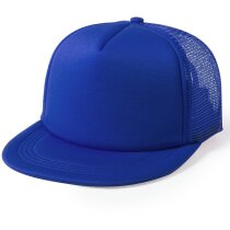 Gorra de poliéster con visera plana personalizada azul