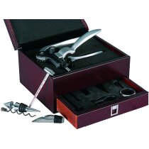 Set de vino de 8 piezas en caja de madera Set de vino de 8 piezas en caja de madera