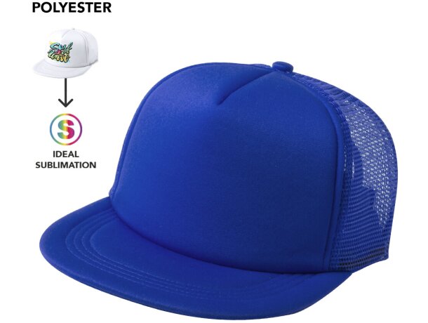 Gorra yobs de poliéster con visera plana grabada