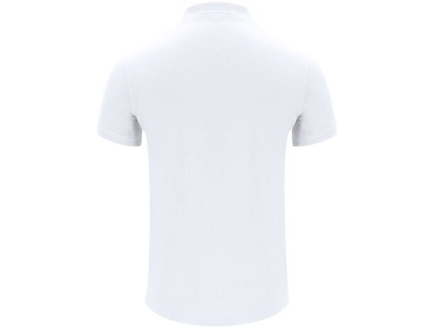 Polo blanco Chaplin adulto de algodón ring spun 200 g/m² detalle 3