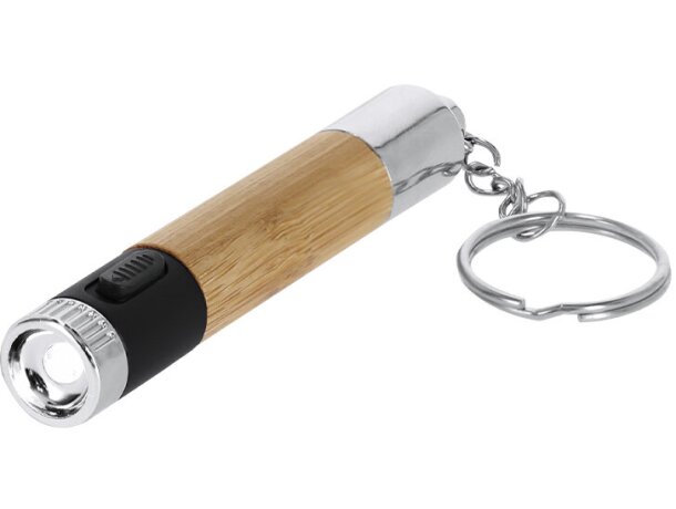 Bolígrafo linterna Nebula bambú con led y tinta azul detalle 3