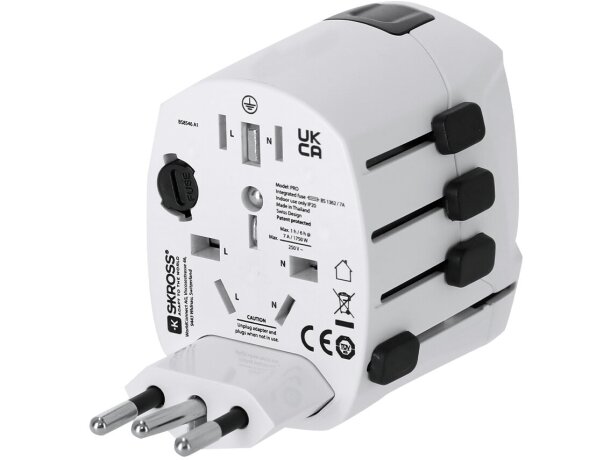 Adaptador viaje universal Skross Pro 3-Pole multirregión detalle 4