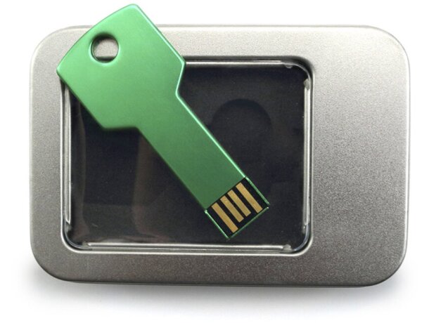 USB premium 16GB con impresión full color Fixing personalizado verde