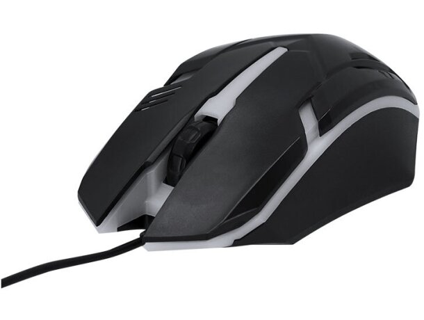 Ratón gaming Qinox con iluminación led multicolor ergonómico detalle 3