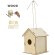 Caseta para pájaro Spydel de madera natural personalizable detalle 1