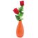 Jarrón de flores de cerámica Naranja