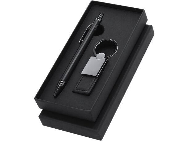 Set Tobyan bolígrafo aluminio reciclado y llavero corporativo detalle 1