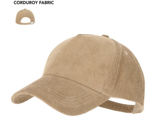 Gorra Dispart de poliéster con efecto pana y cierre ajustable detalle 2