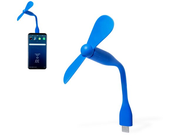 Ventilador USB tipo C Irvinton con conexión flexible detalle 1