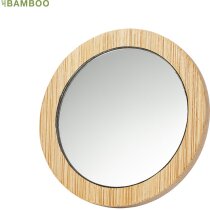 Espejo Arendel bambú bolsillo con aumento portátil