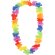 Collar hawaiano Punder con flores de poliéster multicolor Arcoiris