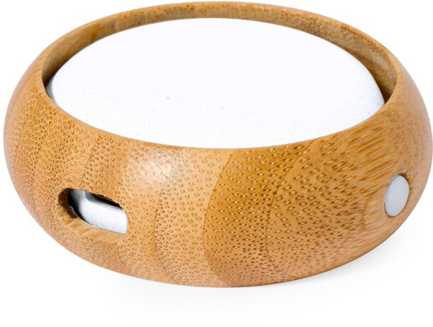 Auriculares plástico reciclado inalámbricos con detalles en bambú detalle 5