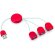 Dispositivo con 3 puertos en colores rojo