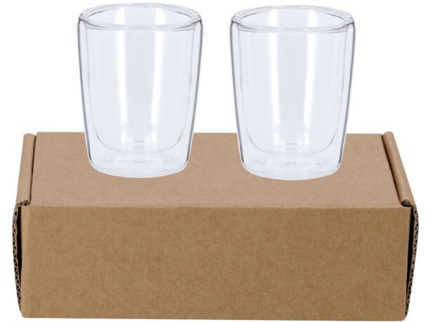 Set vasos Frilux cristal borosilicato doble pared 65 ml detalle 3