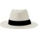 Sombrero Klesnap de paja de papel con cinta negra ajustable Blanco