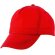 Gorra básica en algodón con 5 paneles personalizada roja