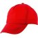 Gorra Sport básica en algodón con 5 paneles personalizada rojo