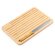 Tabla de madera publicitaria con cuchillo a juego Myoria detalle 4