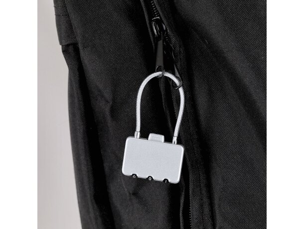 Candado de seguridad Konix con cable de acero y combinación detalle 7