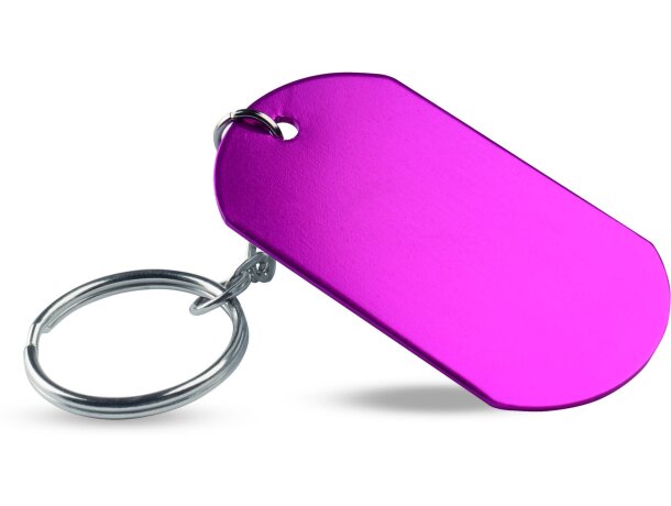 Llavero clásico de aluminio fucsia Llavero clásico de aluminio fucsia