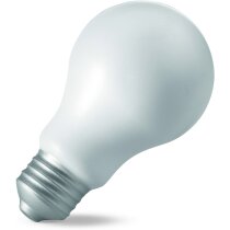 Antiestrés tipo bombilla blanco
