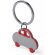 Llavero de acero forma coche personalizado rojo