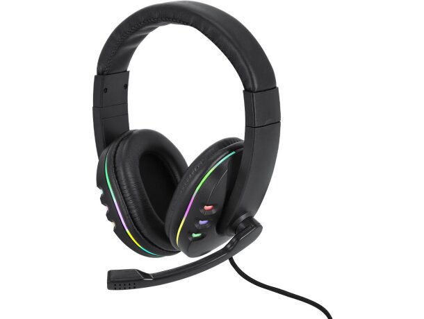 Auriculares gaming Sohan con led multicolor y micrófono detalle 1