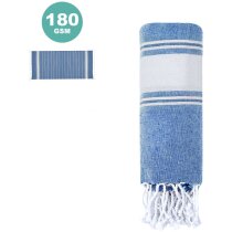 Toalla de playa Donell con flecos y publicidad