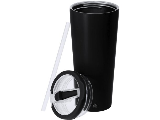 Vaso térmico Calten con pajita 700ml acero reciclado detalle 4