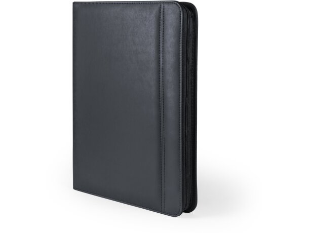 Carpeta negra con power bank