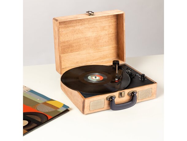Tocadiscos bluetooth portátil Vinilux con batería recargable detalle 4
