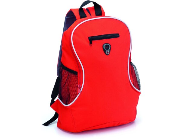 Mochila urbana con bolsillos laterales de rejilla merchandising