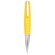 Bolígrafo Cosmos elegante de polipiel con clip amarillo